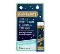Crazy Rumors Libra Zodiac Lot de 1 baume à lèvres entièrement naturel à base de plantes pour hydrater et nourrir les lèvres