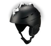 Crazy Safety Bone Spike Casque de Ski pour Enfants, Adolescents, Hommes et Femmes | Design Unique | Utilisation pour Le Snowboard et Le Ski | Certifié CE EN1077 | Deux Tailles | Cordon à Lunettes