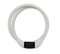 Crazy Safety Cadenas de vélo pour enfants | Chaîne de vélo résistante aux intempéries | Cadenas à combinaison facile à utiliser | Câble antivol de vélo pour enfants | Accessoires de vélo (Blanc)