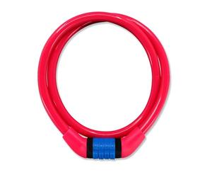Crazy Safety Cadenas de vélo pour enfants | Chaîne de vélo résistante aux intempéries | Cadenas à combinaison facile à utiliser | Câble antivol de vélo pour enfants | Accessoires de vélo (Rose)