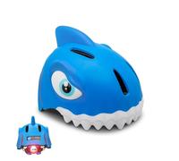 Crazy Safety Casque de vélo pour Enfants | Casque Enfants 2-7 Ans pour vélo, Skateboard, Cyclisme, vélo de Course, Trottinette, Rollers | Casque 3D Animalier léger et Ajustable 49-55 cm (Requin Bleu)