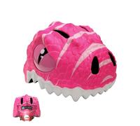 Crazy Safety Casque de vélo pour Enfants | Casque Enfants 2-7 Ans pour vélo, Skateboard, Cyclisme, vélo de Course, Trottinette, Rollers | Casque 3D Animalier léger et Ajustable 49-55 cm (Dino Rose)