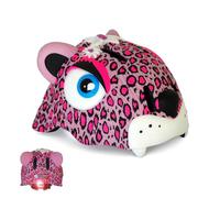 Crazy Safety Casque de vélo pour enfants | Casque enfants 2-7 ans pour vélo, skateboard, cyclisme, vélo de course, trottinette, rollers | Casque 3D animalier léger et ajustable 49-55 cm (Léopard Rose)