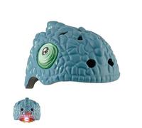 Crazy Safety Casque de vélo pour enfants | Casque enfants 2-7 ans pour vélo, skateboard, vélo de course, trottinette, rollers | Casque 3D animalier léger et ajustable 49-55 cm (Caméléon Bleu Foncé)
