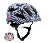 Crazy Safety Casque Vélo Enfant avec Lampe USB - pour Bébés et Enfants | Taille 54-58 | Joli Casque Vélo Unisexe | Lampe LED Rechargeable Intégrée