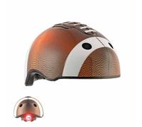 Crazy Safety Casque vélo Enfant | Casque Enfants 2-7 Ans pour vélo, Skateboard, vélo de Course, Trottinette, Rollers, Hoverboard | Casque Football 3D léger et Ajustable 49-55 cm (Football Marron)
