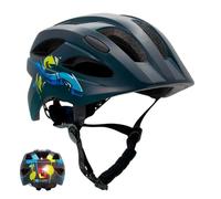 Crazy Safety Casque vélo Enfant Cool flèche Noir et Bleu | Casque vélo Enfants 6 à 12 Ans pour vélo, Skateboard, Rollers | Feu arrière Rechargeable par USB | Casque vélo Ajustable de 54 à 58 cm