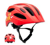 Casque de vélo Rouge Mignon pour enfants de 6 à 12 ans 54-58cm avec lumière LED rouge intégrée rechargeable par USB. Testé et certifié EN 1078
