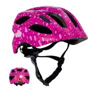 Crazy Safety Casque vélo Enfant Cool Points Roses | Casque vélo Enfants 6 à 12 Ans pour vélo, Skateboard, Rollers | Feu arrière Rechargeable par USB | Casque vélo Ajustable de 54 à 58 cm