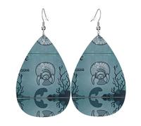 Crazy Save Manatee Boucles d'oreilles en cuir pour femme Motif goutte d'eau Légères à porter au quotidien, taille unique, Cuir