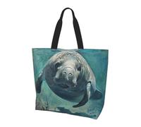Crazy Save Manatee Sac à bandoulière élégant et léger Grande capacité Motif lamantin