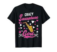 Crazy Saxophone Girl Saxophone Fille Saxophoniste T-Shirt