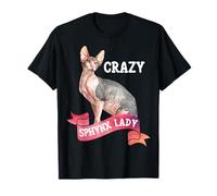 Crazy Sphynx Lady Sphinx Cat Lovers Race Chat T-Shirt