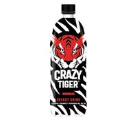 CRAZY TIGER - Boisson Énergisante Savoureuse Energy Pet, Bouteille 1L - Lot de 4