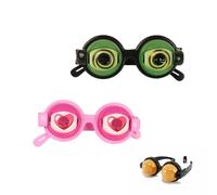 Crazy Winking Eye Glasses, 2PCS Funny Prank Glasses for Performance, Big Eye Wacky Eyeglasses Costume Accessories for Dress up Party Birthday Photography Role Play Themed Events Holiday Cosplay (D)