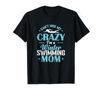 Crazy Winter Swim T-Shirt Graphique avec Valeur, Homme, Noir, L
