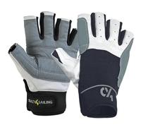 crazy4sailing Gants régate - 5 Doigts coupés, Couleur:Noir, Taille:S