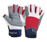 crazy4sailing Gants régate - 5 Doigts coupés, Couleur:Rouge, Taille:M