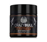 CRAZY BULL Funky Head 100ml - Cire Naturelle Mate à Fixation Forte, Finition Brillante, Idéale pour Coiffures Structurées et Définies, Pâte Malléable pour Tous Types de Cheveux