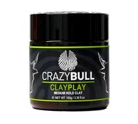 CrazyBull Hair Clay Play Medium Hold Clay - Styling Clay with Volcanic Ash Bentonite - Long-Lasting and Vegan Friendly Hair Clay for Men - 3.38 oz