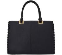 CRAZYCHIC - Grand Sac Main Cabas Femme - Sac Cours Lycéenne Etudiante - Fourre-Tout Tote Format A4 Cuir - Epaule Bandoulière - Noir