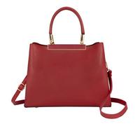 CRAZYCHIC - Sac à Main Femme - Cabas Fourre-Tout Epaule Bandoulière Cuir PU - Compartiments Poches - Ville Elegant Mode - Rouge