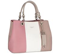 CRAZYCHIC - Sac à Main Femme Multicolore - Cabas Fourre-Tout Sac Bandoulière Porté Epaule Cuir PU Patchwork - Plusieurs Poches 3 Compartiments - Joli Sac Ville Dame Fille Mode - Rose