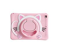 CrazyLemon Coque pour iPad Air 2 / iPad Pro 2016 9,7 Pouces Antichoc Motif Dessin Animé Enfant Adolescent Garçon Fille Housse Protection avec Béquille 360° - Chat Rose