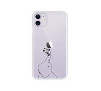 CrazyLemon Coque pour iPhone 12, Motif TPU Bumper Housse de Protection Transparente pour iPhone 12 - Panda éléphant