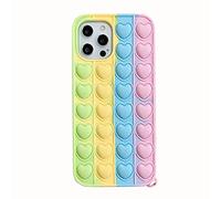CrazyLemon Pop Bubble Fidget Toys Coque de téléphone pour iPhone 11 Pro Case, Push Bubble Pop Fidget Sensory Toy Colorful Silicone TPU Cover - Verticale 02
