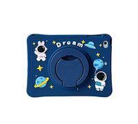 CrazyLemon pour iPad Mini 1/2/3 Coque Silicone Souple Antichoc Motif Dessin Animé Enfant Ado Garçon Fille - Housse de Protection avec Béquille 360° et Cordon - Lapin Astronaute