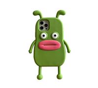 CrazyLemon pour iPhone 12 / iPhone 12 Pro Coque, Dessin Animé Silicone Amusant Couverture 3D Kawaii étuis Uniques Drôle Mode Cool Antichoc Cellphone Case Portable - Lapin Vert