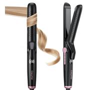 CrazyMar Lisseur,Boucleur 2-en-1 avec Soufflerie Froide et - Ionique Fer à Lisser et Cool Air Boucler 9Températures(110℃-230℃) pour Cheveux Bouclés/Lisses, Appareil de Coiffure Maison & Voyage