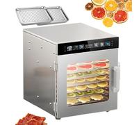 CRBUDY Déshydrateur Alimentaire électrique 30~90°C, avec Plateau à thé et fenêtre en Verre, 195 x 280 mm/285 x 385 mm, pour Fruits secs, viandes séchées et Fleurs.