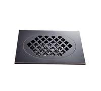 CRBUDY Siphon de Sol en Laiton Noir 15 x 15 cm pour Douche, Salle de Bain, Couvercle de Drain Invisible, Drain de Sol carré, Couvercle de Drain de Sol