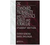 Crc Standard Probability And Statistics Tables And Formulae, Student Edition