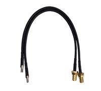 CRC9 Male (TS5) to Female Adapter Cable Black 20cm for External Antenna Compatible with Huawei E5180 4G LTE Router and Hotspot Modem