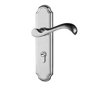 CRCRC Ensemble de bouton de porte et de serrure à pêne dormant en acier inoxydable - Poignée de porte d'entrée moderne for bureau, entrepôt - Installation facile(ModelA)