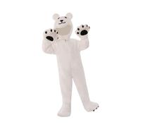 CRDARAAV Costume d'ours polaire pour enfants, pyjama fantaisie pour cosplay, festival, jeu de rôle, fête, taille L, blanc