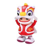 CRDARAAV Lion dansant et garçon jouet mignon dessin animé voix lumière pour chambre à coucher décoration de bureau