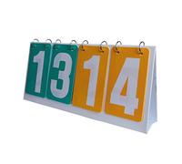 CRDARAAV Planche de score à 4 chiffres pour balle de tennis, basket-ball, volley-ball, jaune, vert, jaune, 16 x 35 cm