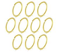 Crdifu 10 pcs 20 Gauge Nez Anneau Cerceau 8mm en Acier Inoxydable Faux Nez Lèvre Hélice Tragus Cartilage Cerceau Anneau Bijoux