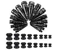 Crdifu 32pcs Oreille ¨¦tirement Kit Acrylique Cierges Bouchons de Silicone Tunnels Grandes Oreille Jauges Expander Piercing Bijoux (6-20mm)