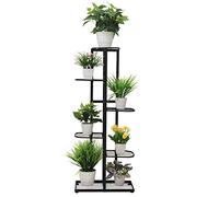 Cre Cra Métal Étagère à Fleurs,Porte Plantes Fer Forgé,Etagere Plante Extérieur Intérieur de 6 Niveaux pour Balcon Terrasse Jardin,support de plantes dintérieur,support plantes noir,etagere fleurs
