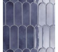 CRE8TIVE Lot de 4 carreaux muraux imperméables effet marbre effet 3D pour cuisine, salle de bain, cheminée, 30,5 x 30,5 cm, bleu et gris