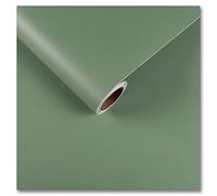 CRE8TIVE Papier Adhésif pour Meuble Vert 60cm x 300cm - Papier Peint Mural Imperméable, Film Autocollant Décoratif pour Porte, Comptoir et Chambre