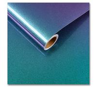 CRE8TIVE Papier Peint Adhesif Mural Irisé Papier Peint Cuisine Brillant Vinyle Adhesif Impermeable Sarcelle Vert Bleu Violet Film pour Meuble 30cm x 200cm Stickers Lave Vaisselle Salle de Bain