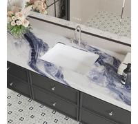 CRE8TIVE Papier peint autocollant en vinyle marbre mat imperméable pour cuisine, salon, salle de bain, cuisine, plan de travail, papier contact autocollant pour armoire, 30 cm x 200 cm