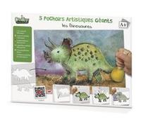 créa lign - 5 pochoirs artistiques géants - les dinosaures G