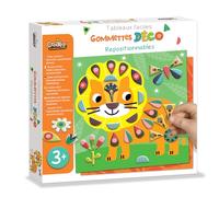 Créa Lign' - Coffret Loisir Créatif - Gommettes Repositionnables dans ma Savanne - Dès 3 Ans - CL217